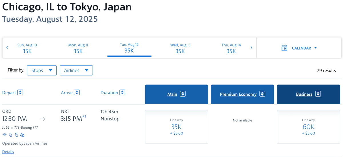 ORD NRT AA award example